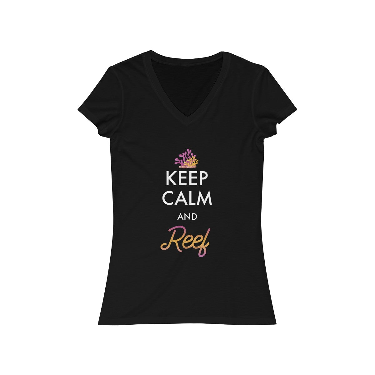 Keep Calm & Reef Women's V-Neck Tee